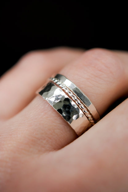 Essential Set of 3 Stacking Rings, Gold Fill, Rose Gold Fill or Sterling Silver