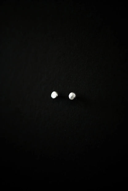 Pebble Stud Earrings, Sterling Silver