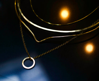 Teardrop Collar Necklace, Gold Fill, Rose Gold Fill, or Sterling Silver