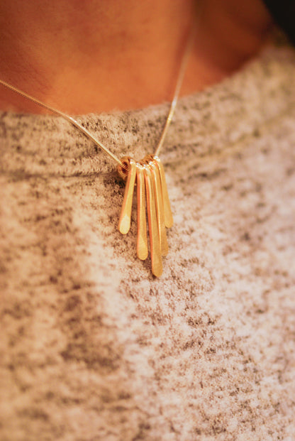 Mini Sunburst Necklace, Gold Fill, Rose Gold Fill, or Sterling Silver