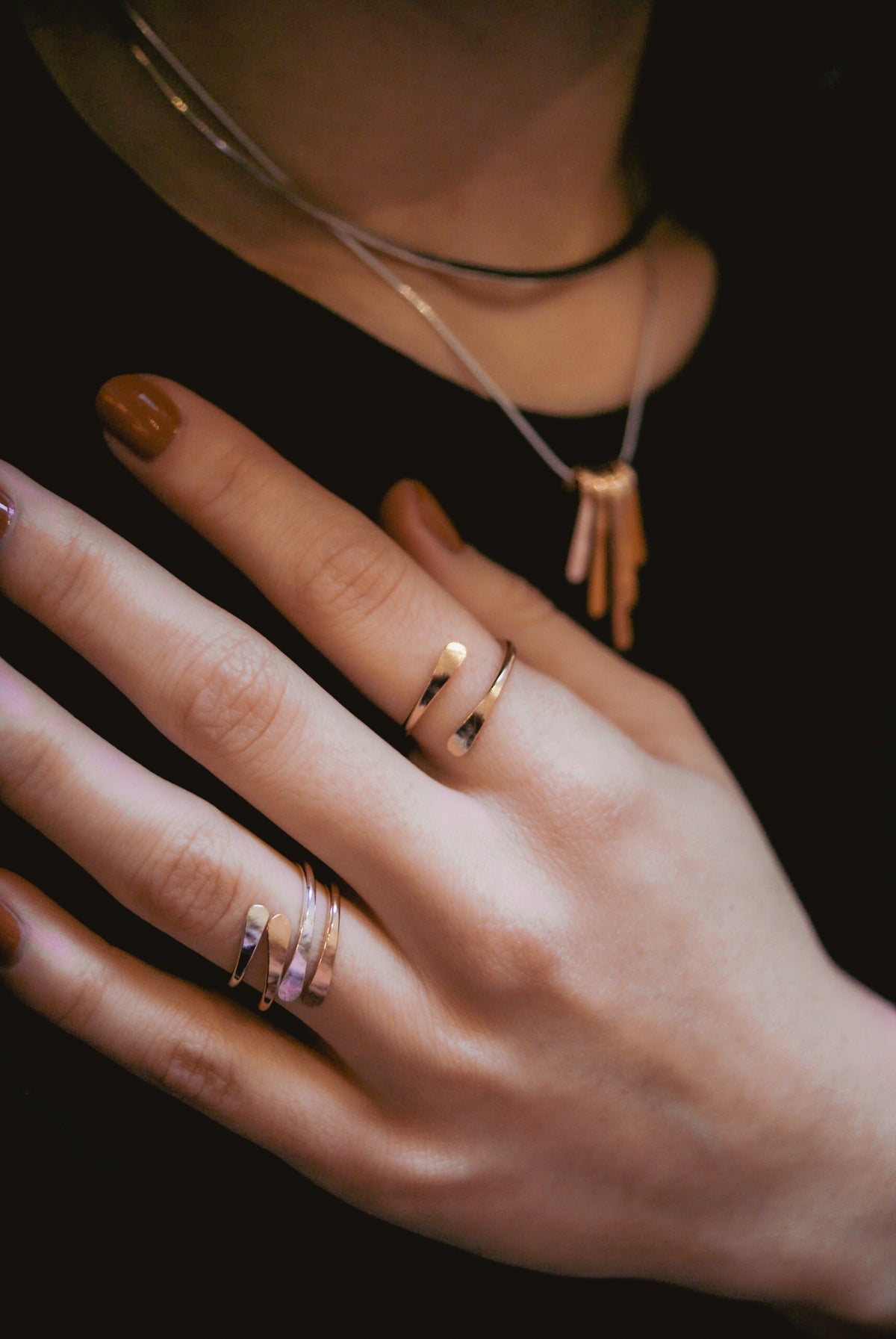 Sunburst Ring, Solid 14K Rose Gold