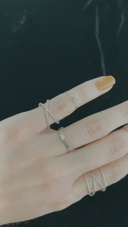 Bead Ring, Sterling Silver