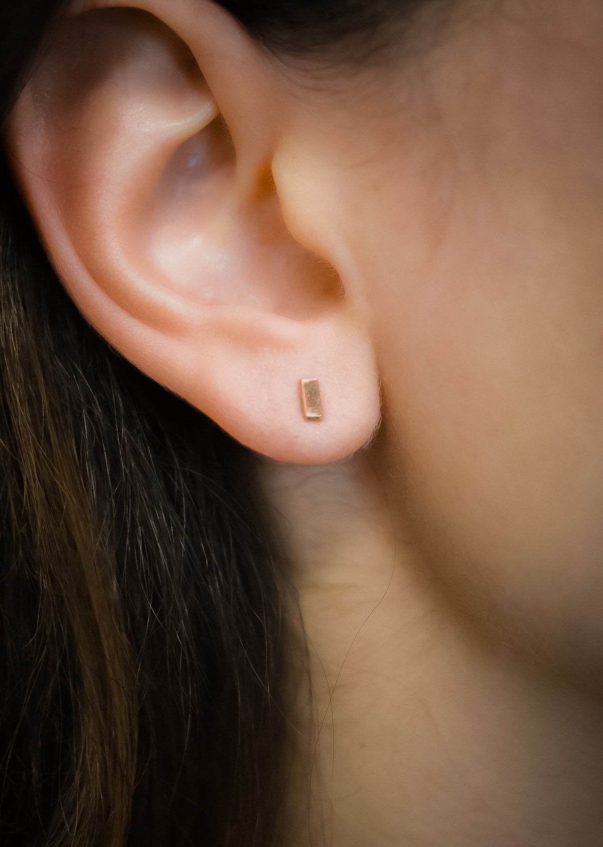 Mini Mirror Stud Earrings, Gold Fill, Rose Gold Fill, or Sterling Silver