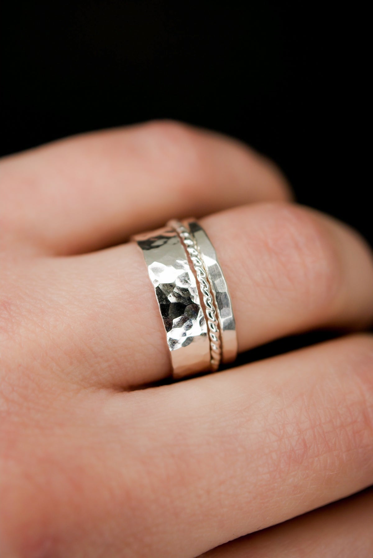 Essential Set of 3 Stacking Rings, Gold Fill, Rose Gold Fill or Sterling Silver