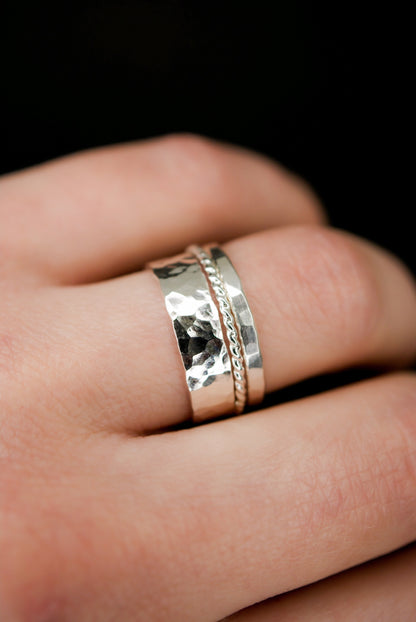 Essential Set of 3 Stacking Rings, Gold Fill, Rose Gold Fill or Sterling Silver