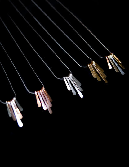 Mini Sunburst Necklace, Gold Fill, Rose Gold Fill, or Sterling Silver