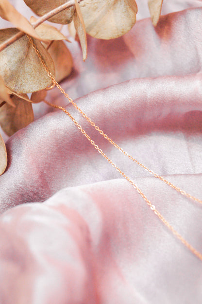 Choker Layering Necklace Set of 2 Chains, 14K Gold Fill