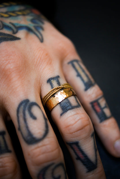 Twist Overlap Ring, Solid 14K Gold