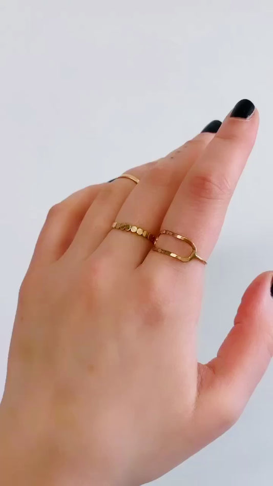Stadium Ring, 14K Gold Fill