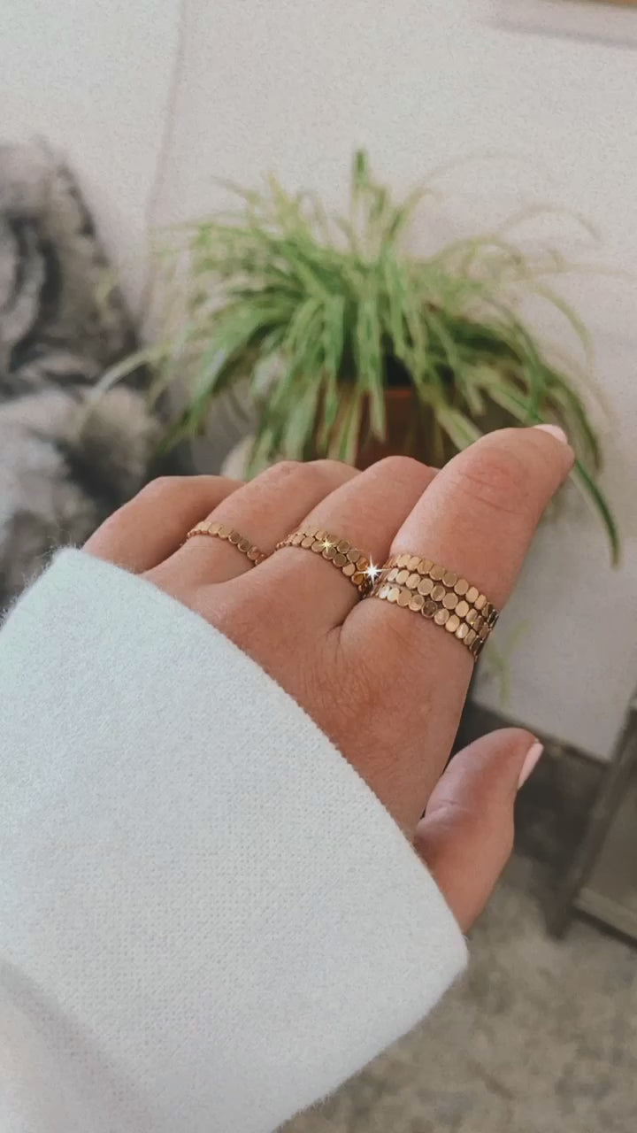Hannah Naomi Gold Bead Rings