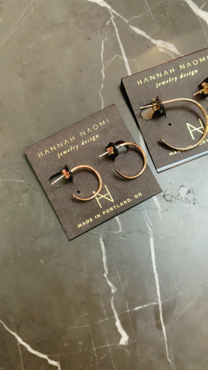 Sunburst Hoop Earrings, Gold Fill, Rose Gold Fill, or Sterling Silver