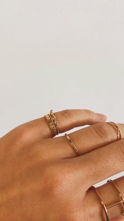 Barbed Wire Ring, 14K Gold Fill