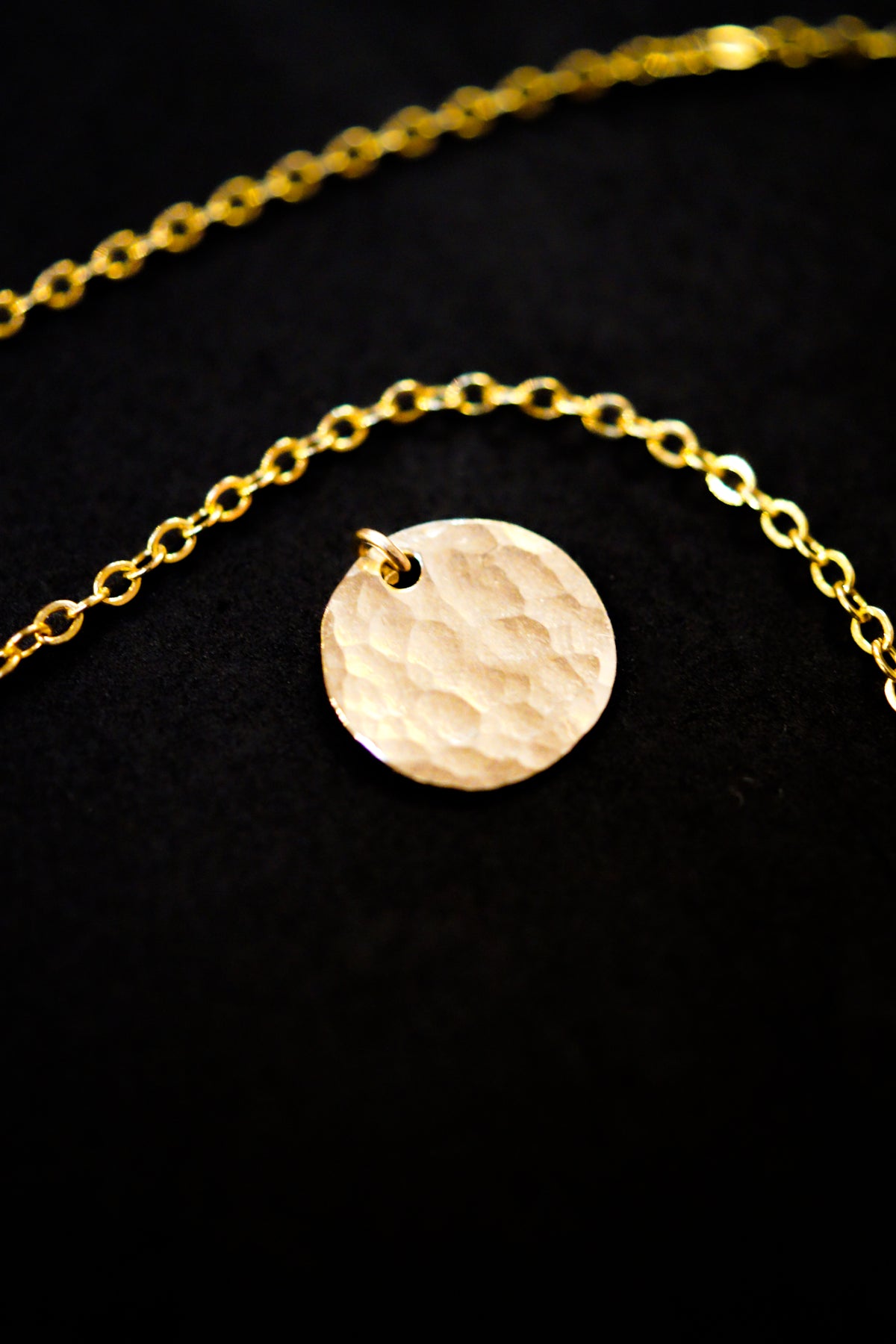 Choker with Textured Pendant Layering Necklace Set in Gold Fill