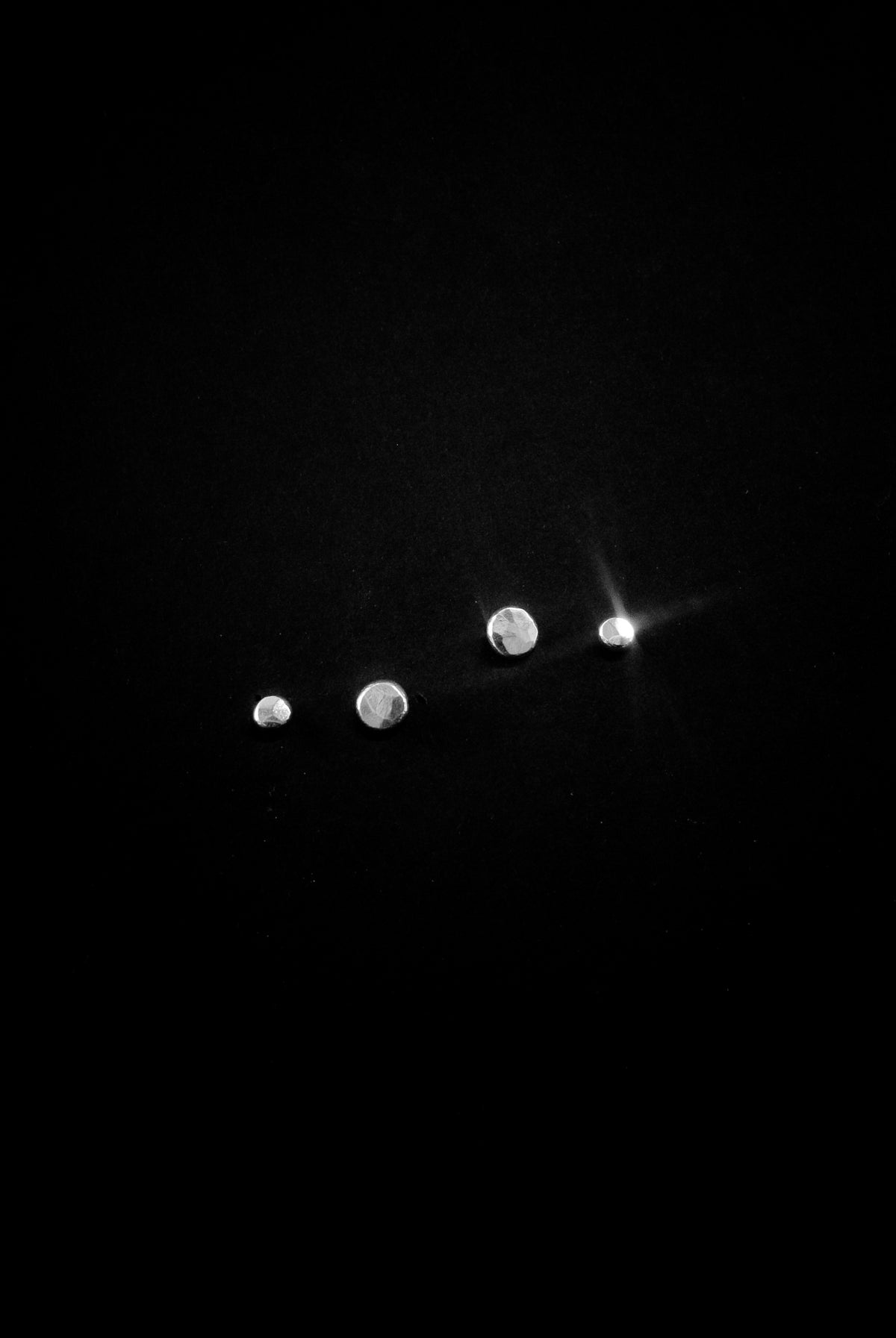 Pebble Stud Earrings, Sterling Silver