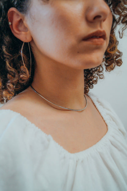 Hammered Collar Necklace, Gold Fill, Rose Gold Fill, or Sterling Silver