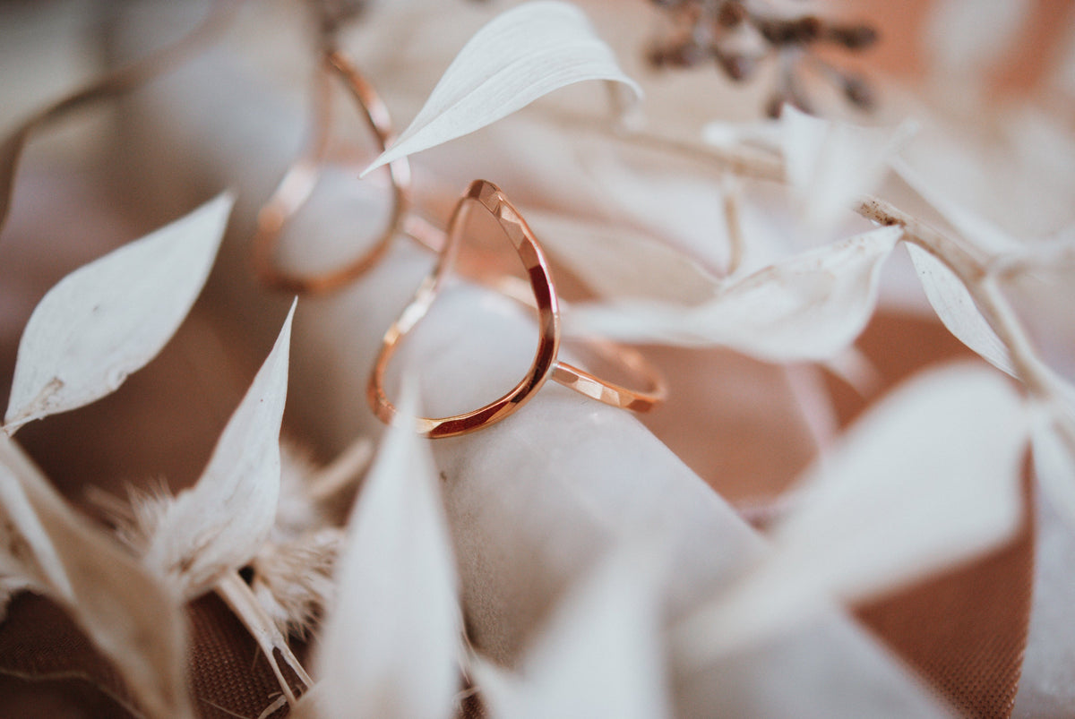 Circle Ring, Solid 14K Rose Gold