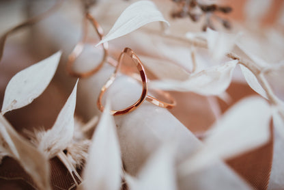 Circle Ring, Solid 14K Rose Gold
