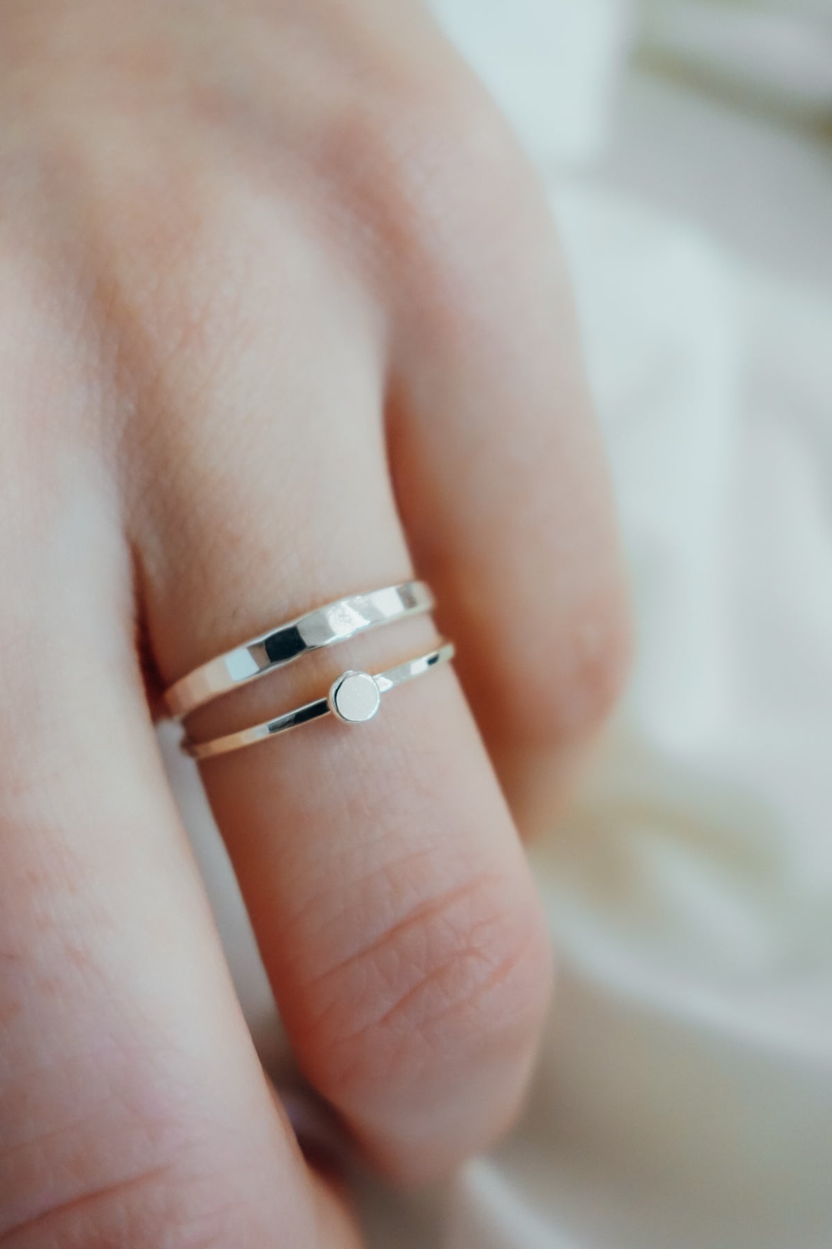 Small Pebble Ring, Sterling Silver