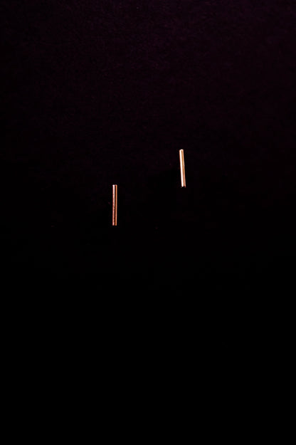 Mini Bar Stud Earrings in Solid Gold or Rose Gold