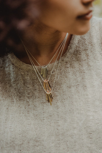Mini Sunburst Necklace, Gold Fill, Rose Gold Fill, or Sterling Silver