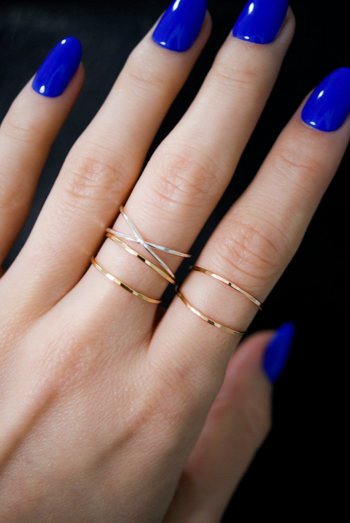 X-Ring, Solid 14K Rose Gold