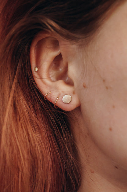 Dot Stud Earrings in Solid Gold or Rose Gold