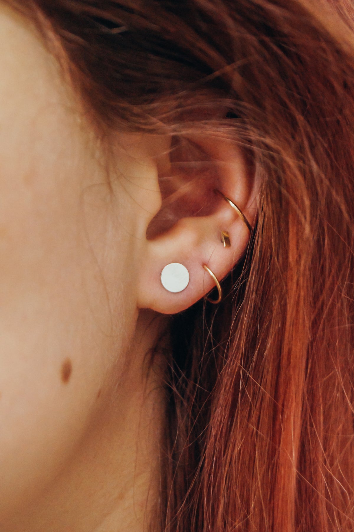 Dot Stud Earrings, Gold Fill, Rose Gold Fill or Sterling Silver