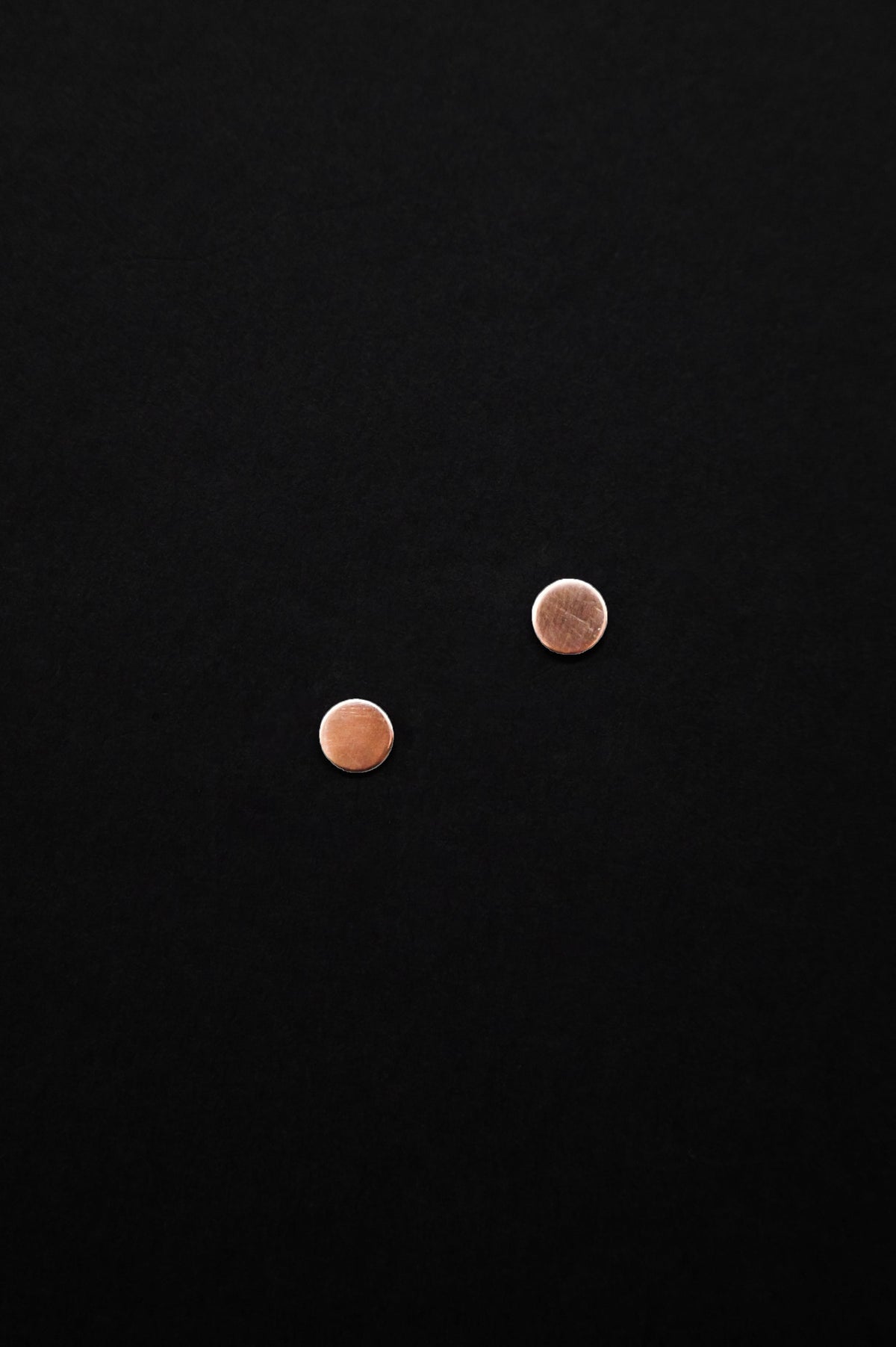 Dot Stud Earrings in Solid Gold or Rose Gold