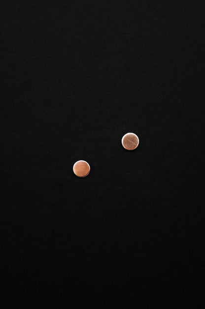 Dot Stud Earrings in Solid Gold or Rose Gold