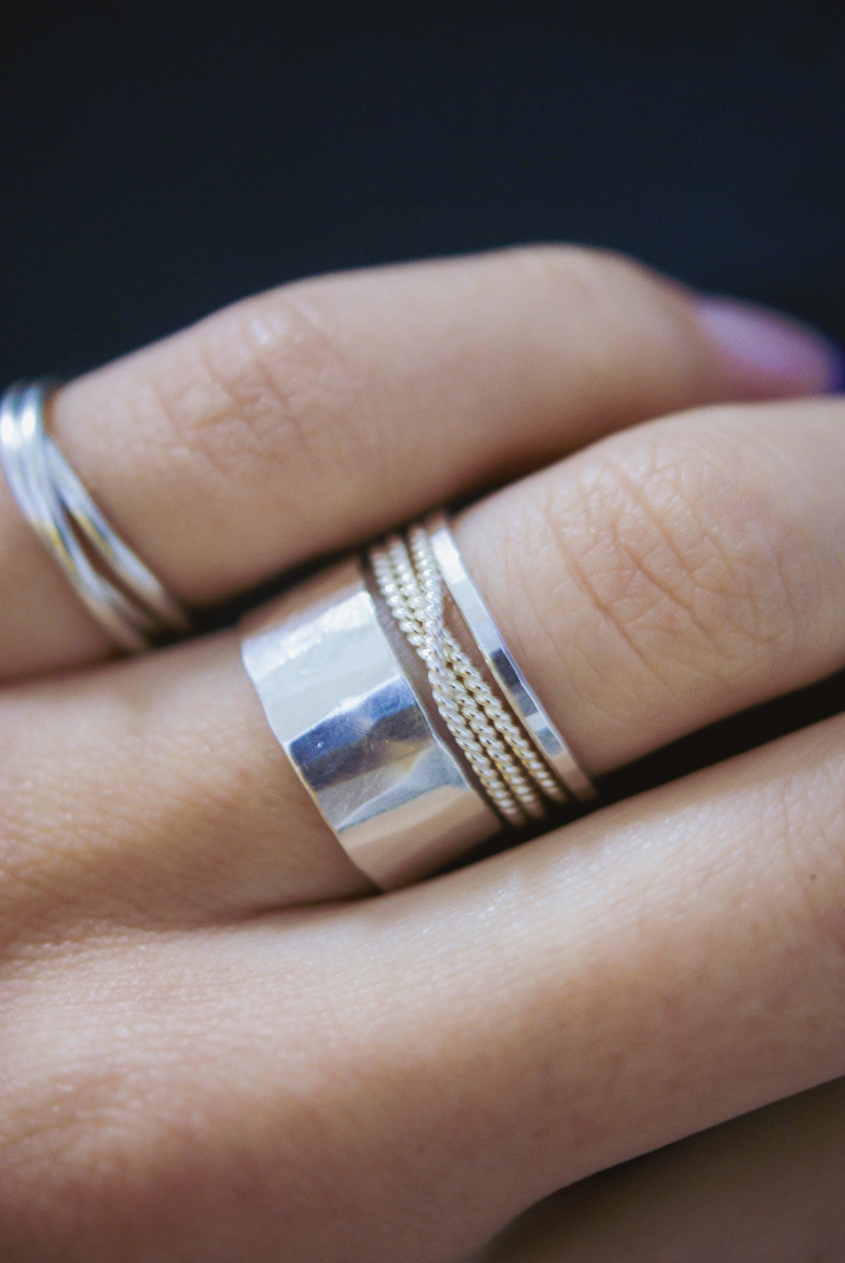 Twist Overlap Ring, Sterling Silver