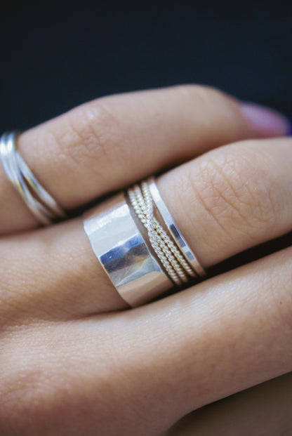 Twist Overlap Ring, Sterling Silver