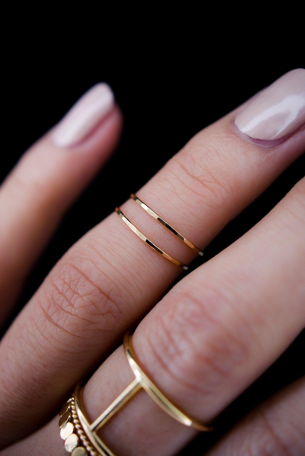 Ultra Thin Ring, Solid 14K Rose Gold