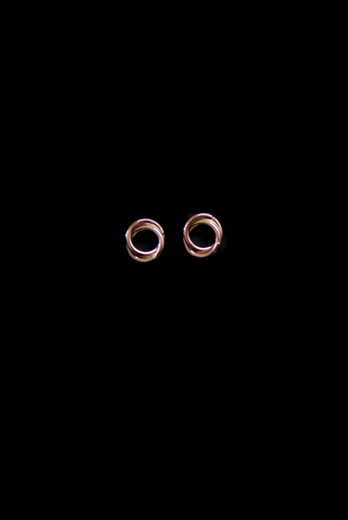 Interlocking Stud Earrings, Gold Fill, Rose Gold Fill or Sterling Silver