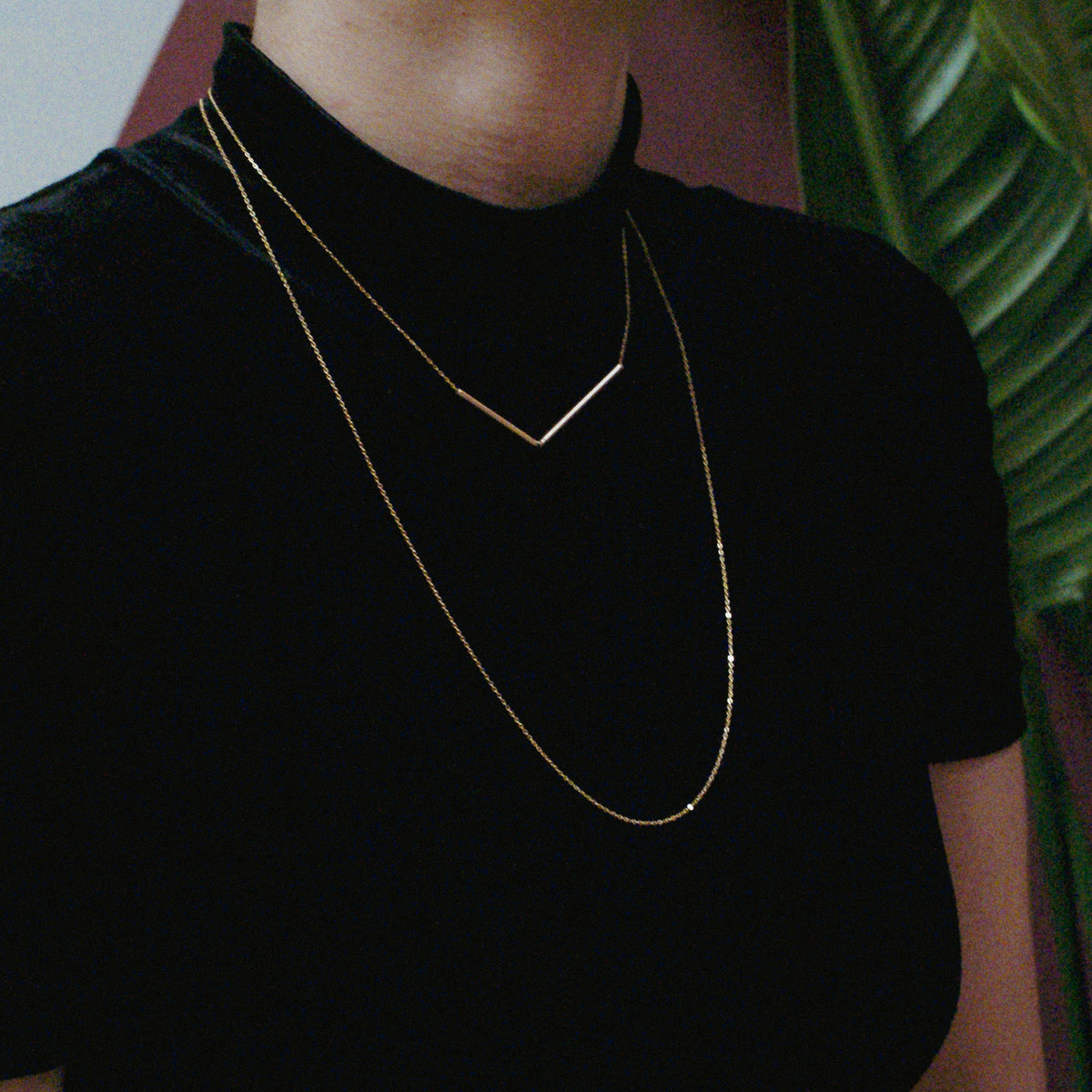 Geo Layering Necklace Set of 2 in Gold Fill, Rose Gold Fill, or Sterling Silver