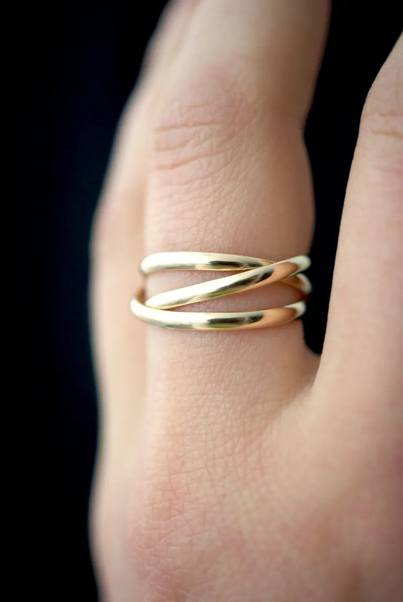 Infinity Spiral Ring, 14K Gold Fill