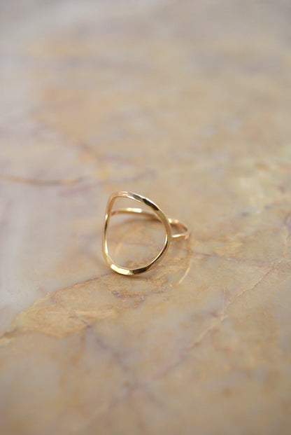 Circle Ring, Solid 14K Gold
