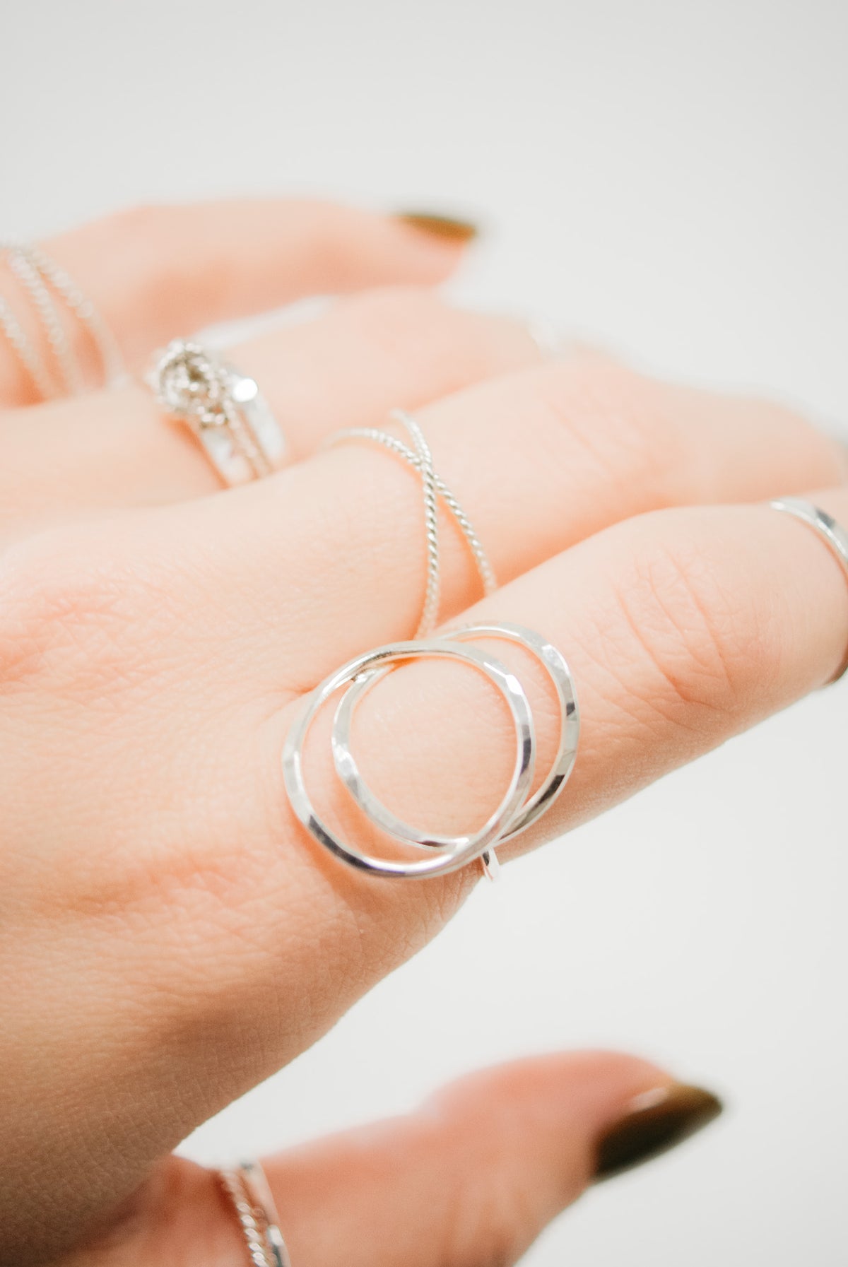 Eclipse Ring, Sterling Silver