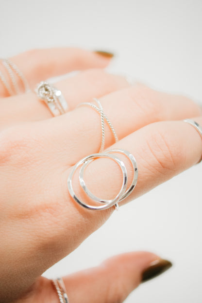 Eclipse Ring, Sterling Silver