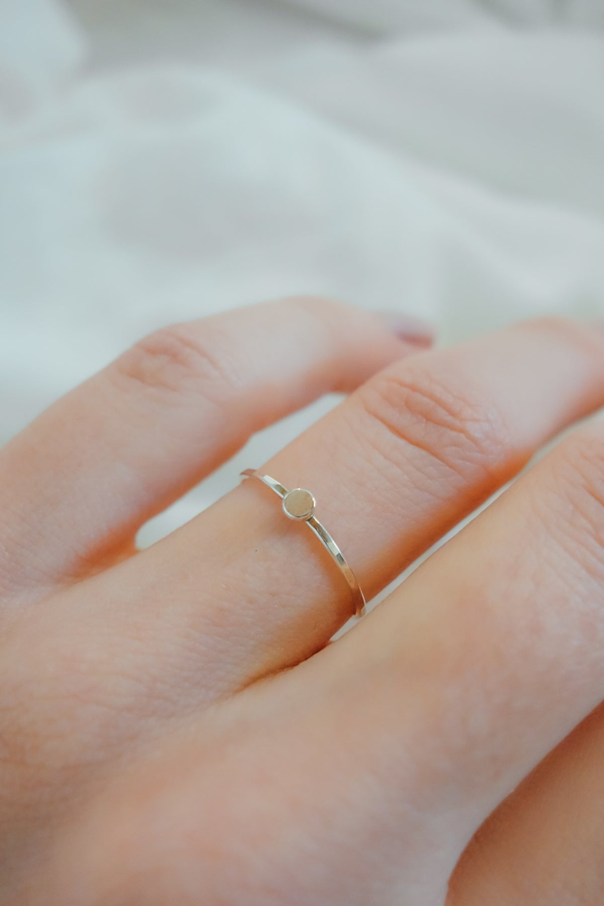 Small Pebble Ring, Sterling Silver