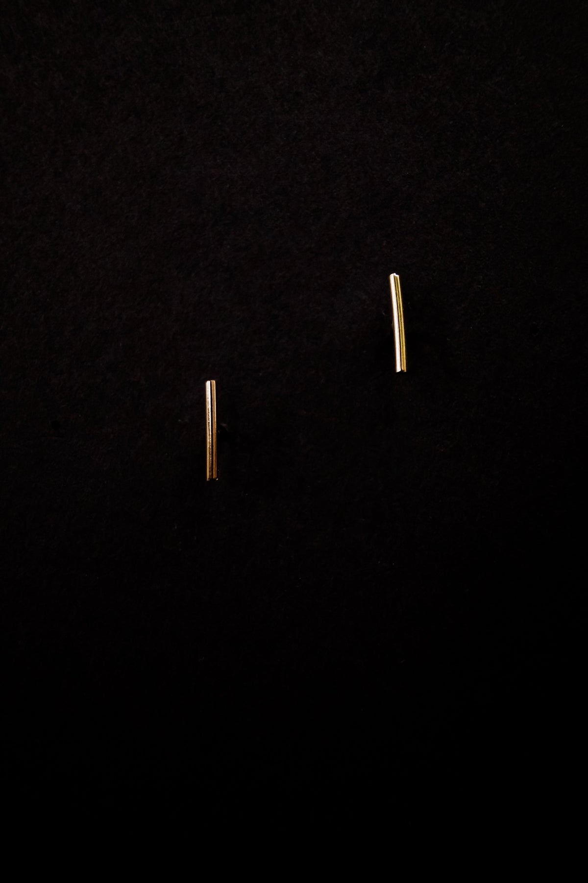 Mini Bar Stud Earrings in Solid Gold or Rose Gold