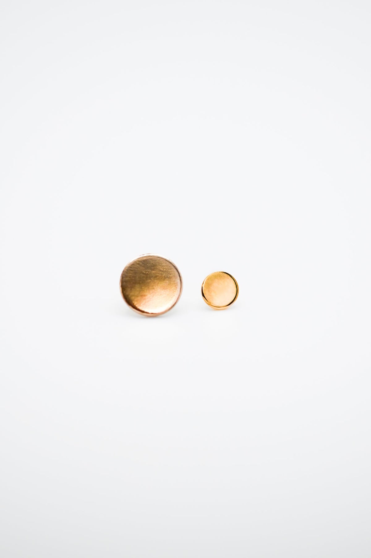 Mini Dot Flat Back Stud Earring, Solid Gold