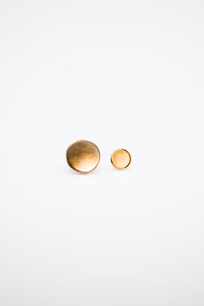 Mini Dot Flat Back Stud Earring, Solid Gold