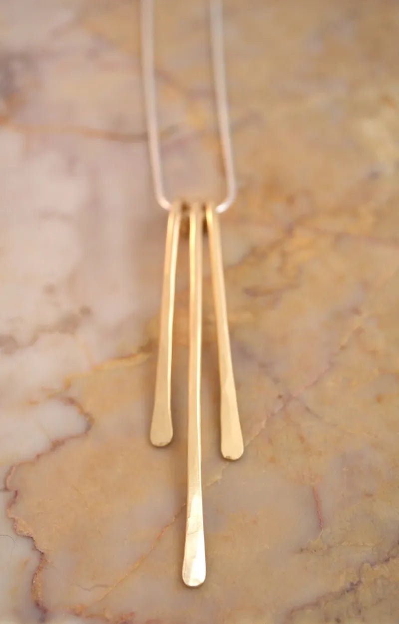 Medium Sunburst Necklace, Gold Fill, Rose Gold Fill, or Sterling Silver