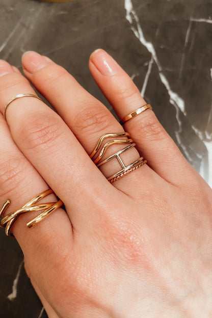 Small Cage Ring, Sterling Silver