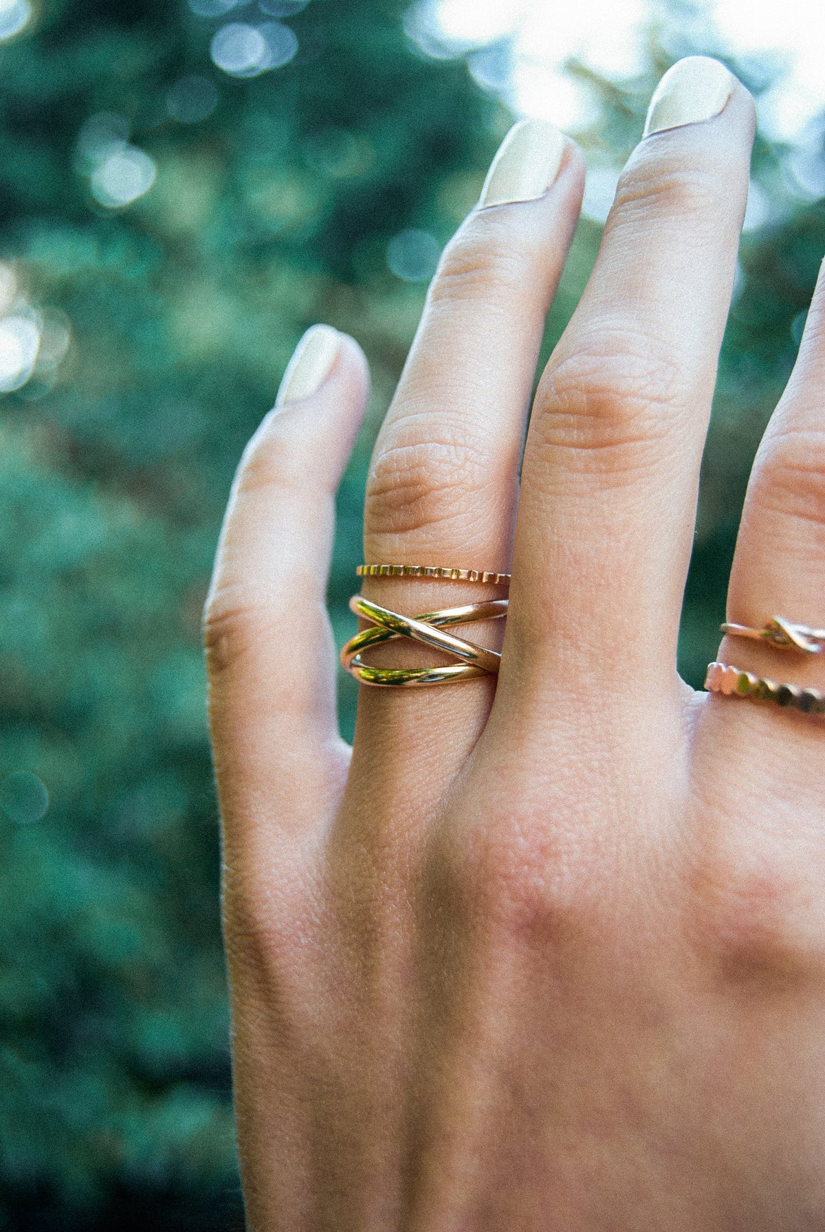 Infinity Spiral Ring, Solid 14K Gold