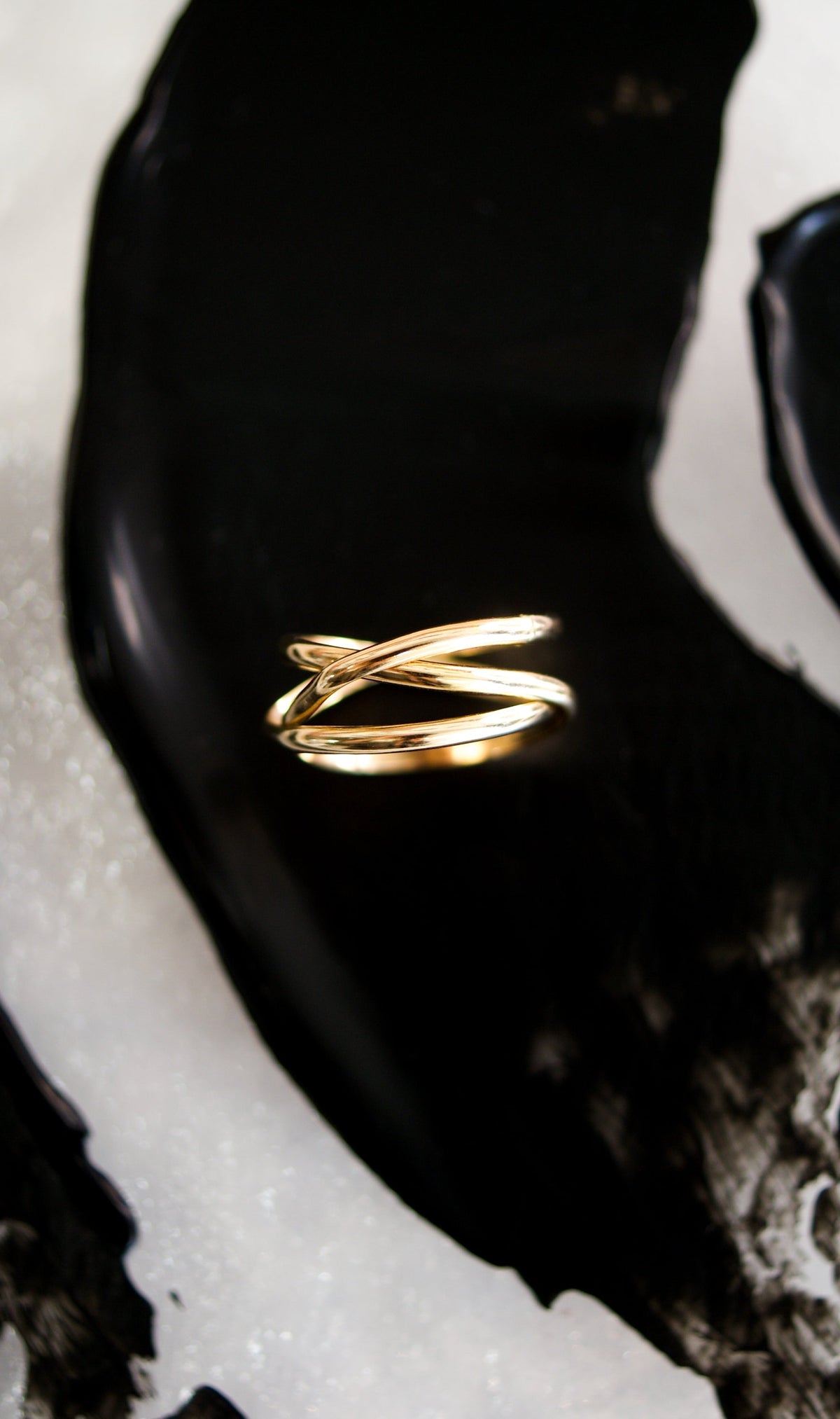Infinity Spiral Ring, Solid 14K Gold