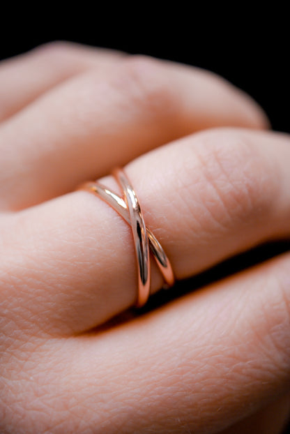 Infinity X-Ring, 14K Rose Gold Fill