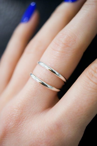 Infinity X-Ring, Sterling Silver