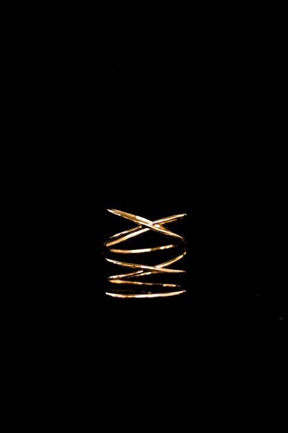 Large Wraparound Ring, Solid 14K Gold