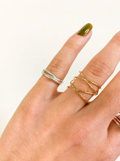 Large Wraparound Ring, Solid 14K Gold